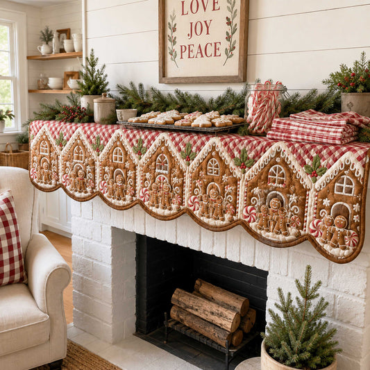 Christmas Wishes Quilted Mantle Scarf SN0TD135