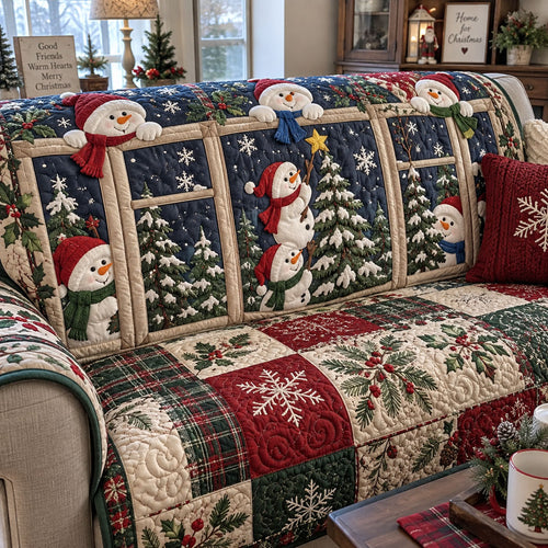 Christmas Wishes Quilted Sofa Cover SN0PT1115