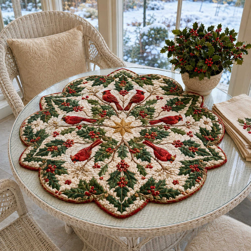 Christmas Wonder Custom Shape Quilted Table Topper SN0TD122
