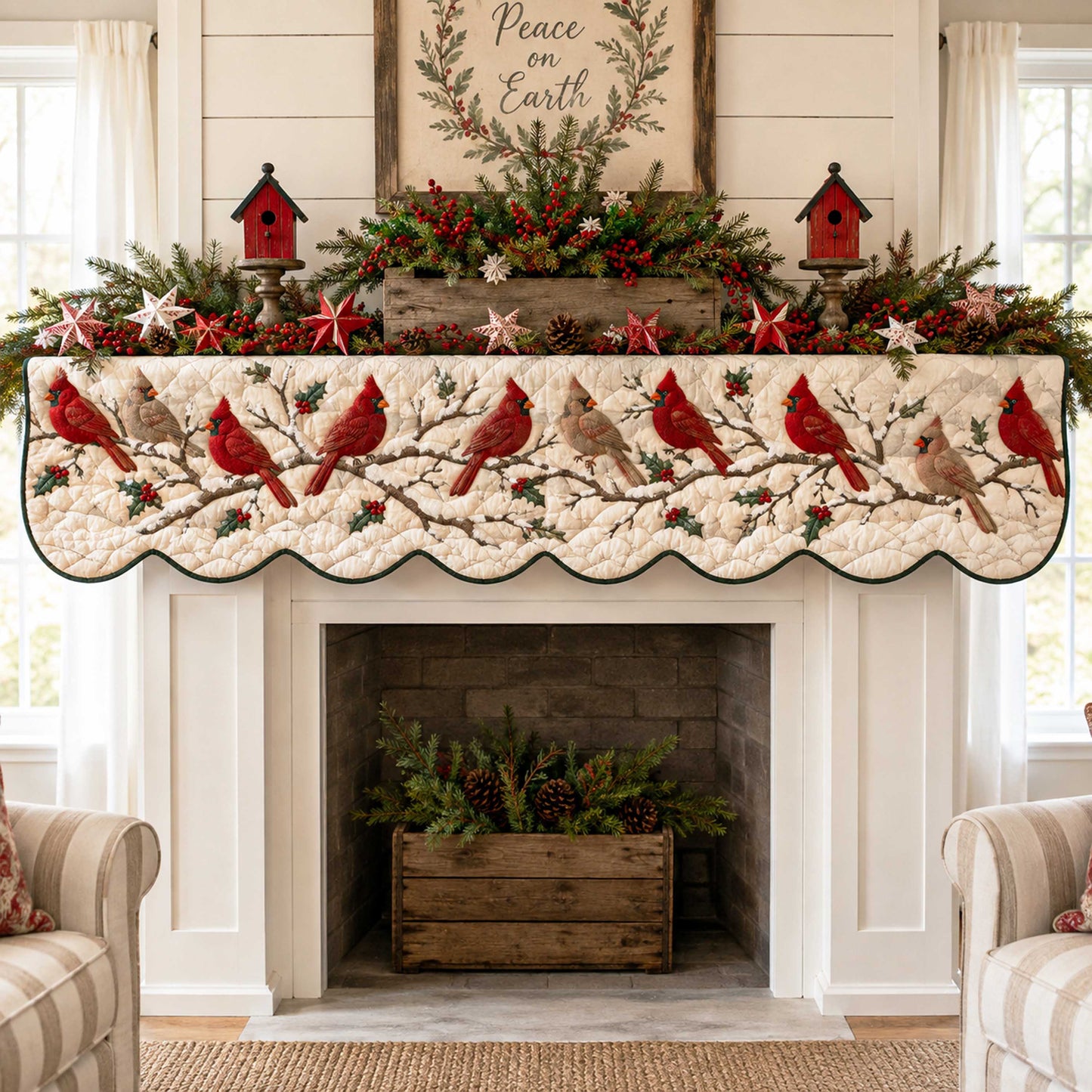 Christmas Wonder Quilted Mantle Scarf SN0TD130