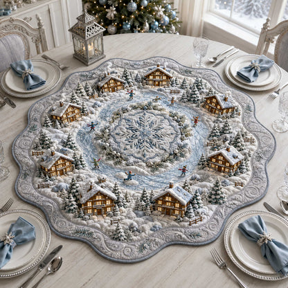 Christmas Wonderland Custom Shape Quilted Table Topper SN0TD172