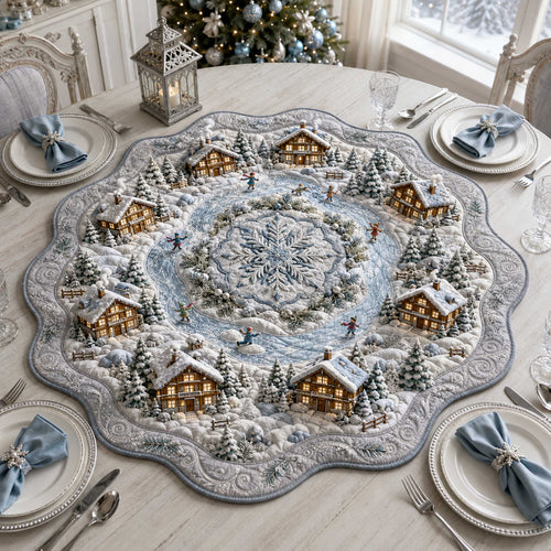 Christmas Wonderland Custom Shape Quilted Table Topper SN0TD172