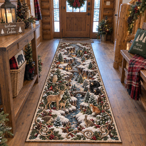 Christmas Woodland Runner Carpet SN0PT1132