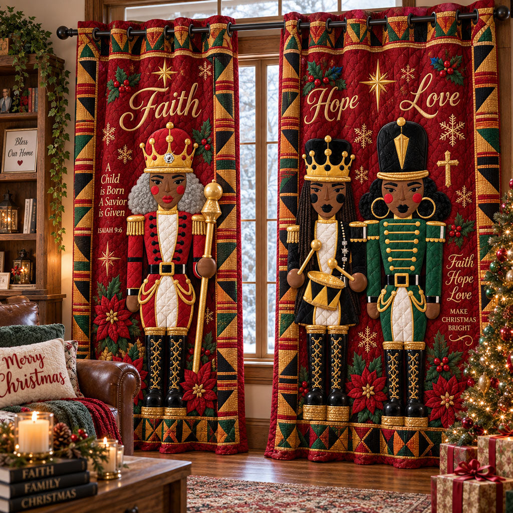 Christmas in Faith, Hope, Love Quilted Curtains SN0PT1251