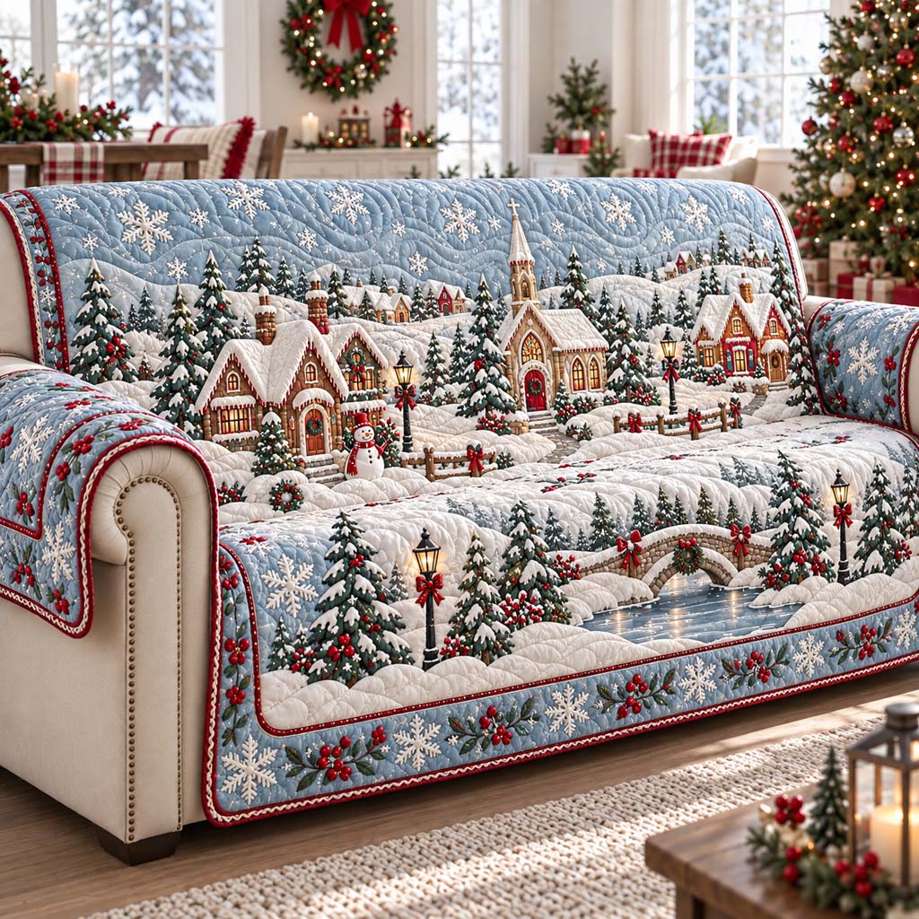 Church Village Quilted Sofa Cover SN0HH0480