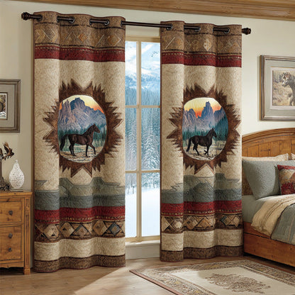Circle Mesa Horse Quilted Curtains NCU0DH834