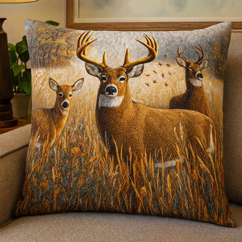 Classic Deer Quilted Pillow Case NCU0NNT1894