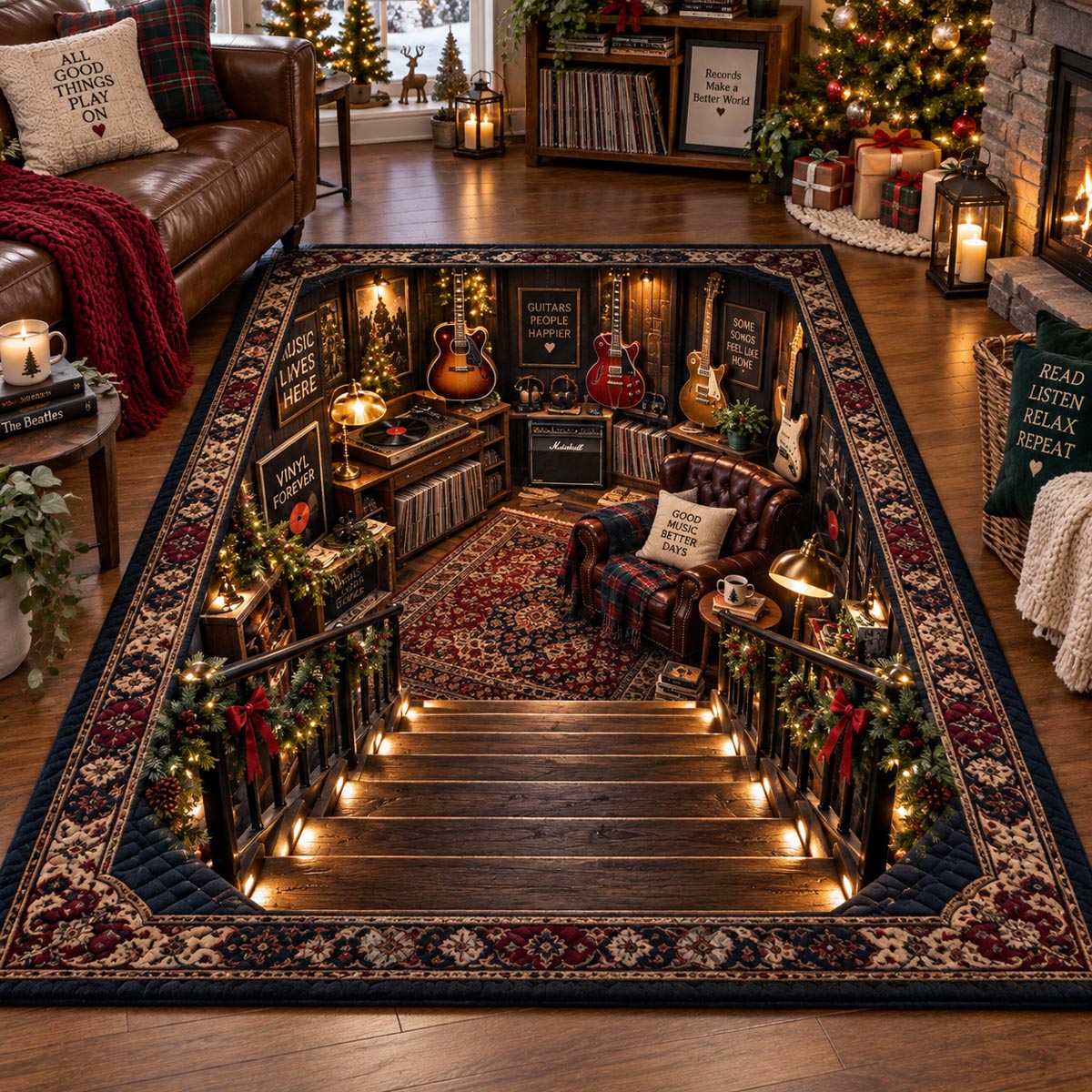 Classic Music Library Area Rug SN0DV862