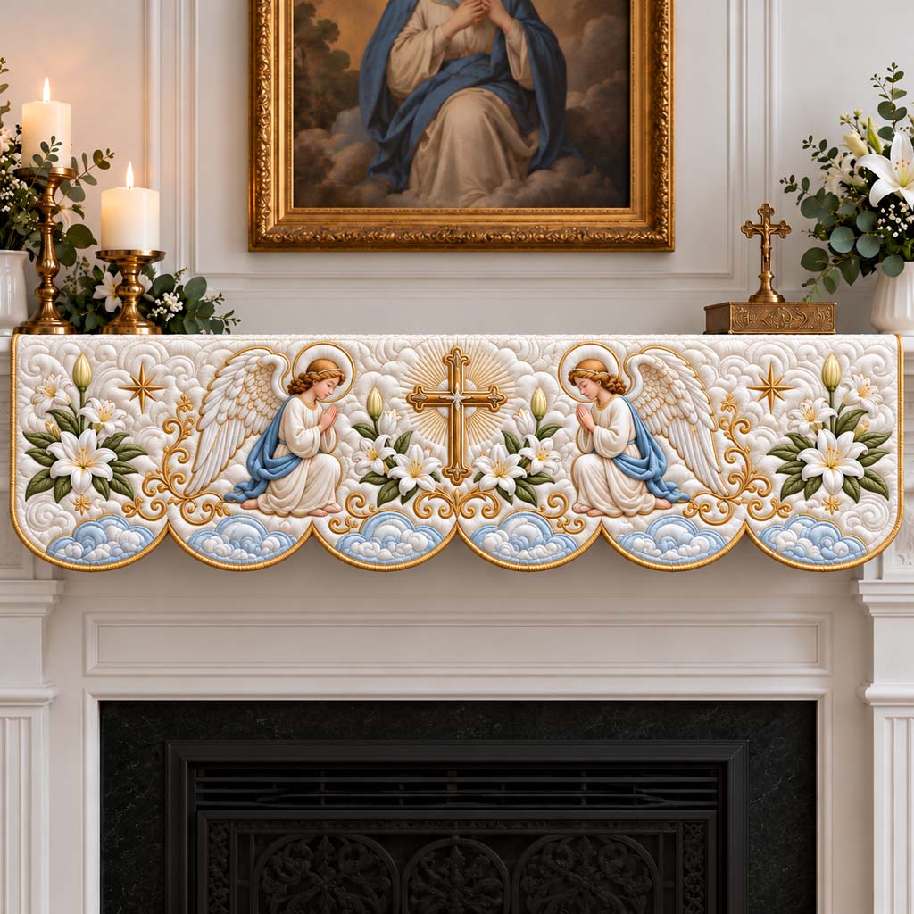 Cloud Angels Quilted Mantel Scarf SN0HH0939