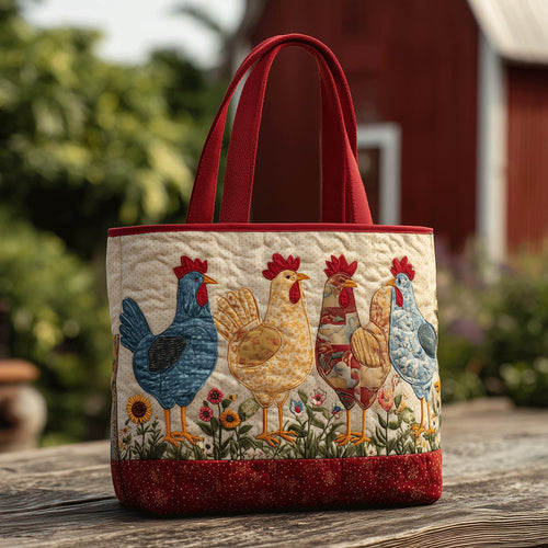 Cluck Club Quilted Tote Bag NCU0TH2726