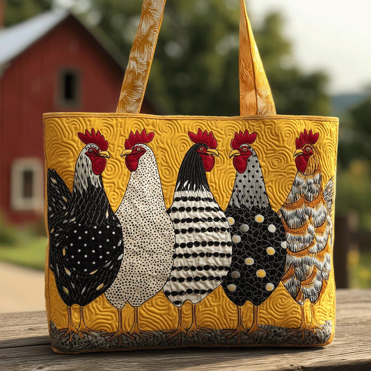 Cluckin in Style Quilted Tote Bag NCU0TH2814