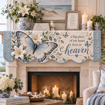 Coastal Butterfly Quilted Mantel Scarf SN0HH0596