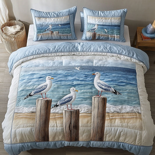 Coastal Flight 3-Piece Quilted Bedding Set NCU0DK6805