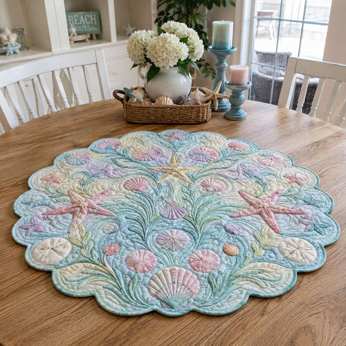 Coastal Star Garden Custom Shape Quilted Table Topper SN0PT888