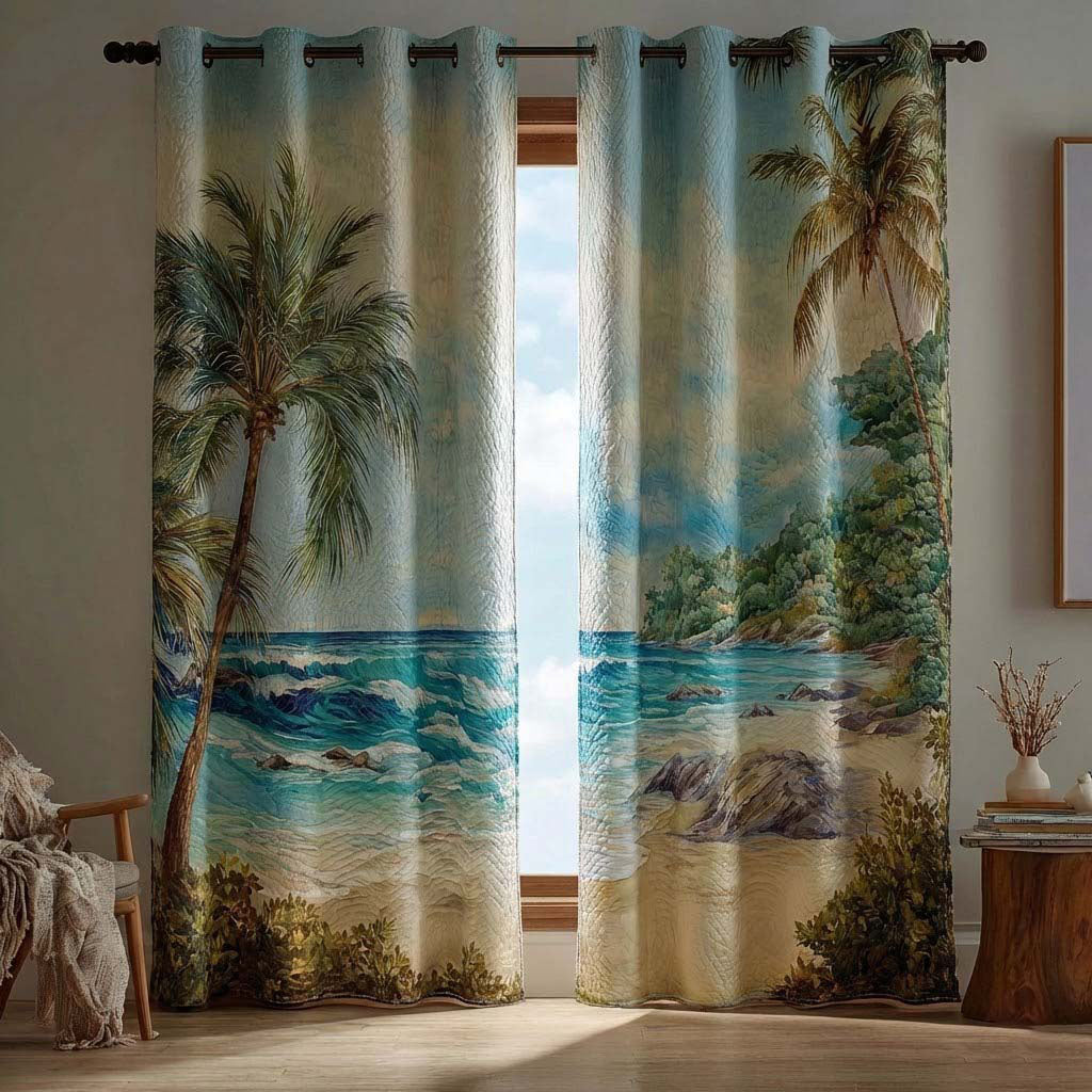 Coastal Still Quilted Curtains NCU0QQ264