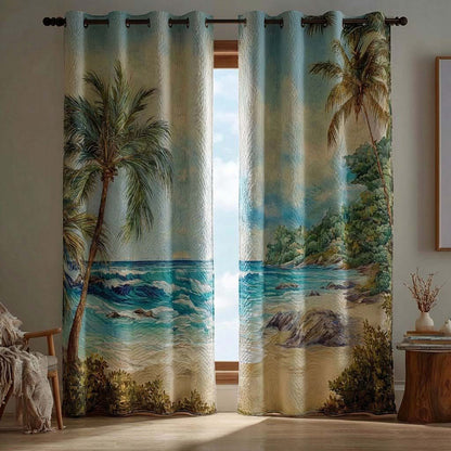 Coastal Still Quilted Curtains NCU0QQ264