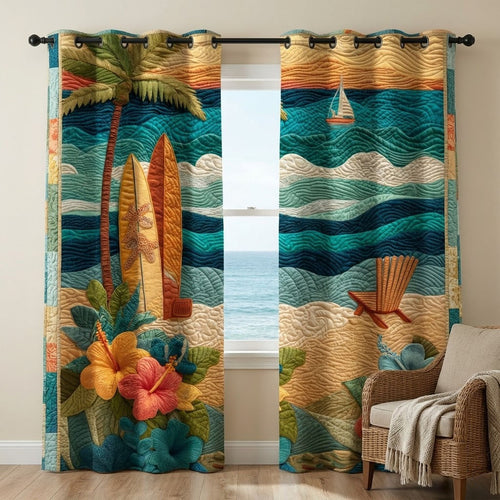 Coastal Surf Quilted Curtains NCU0TN287