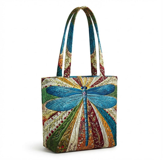 Color Bloom Quilted Zipper Tote Bag SN0K010