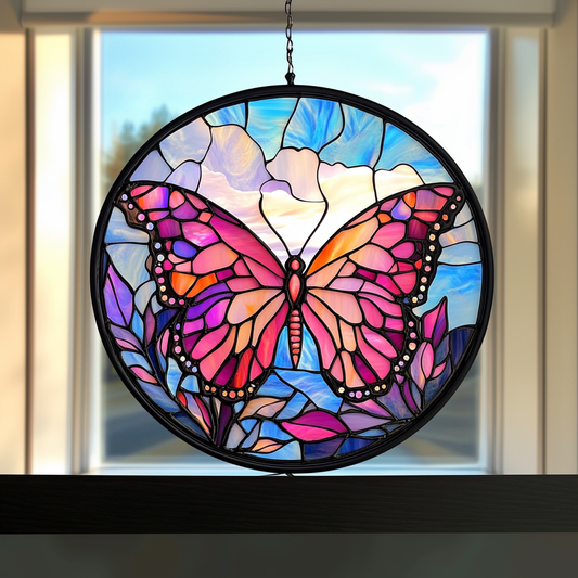 Colorful Flight Butterfly - Window Hanging Suncatcher NCU0PD010