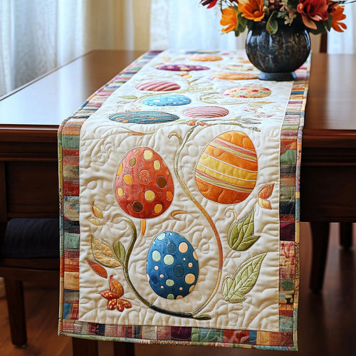 Colorful Easter Basket Quilted Table Runner NCU0NT3186