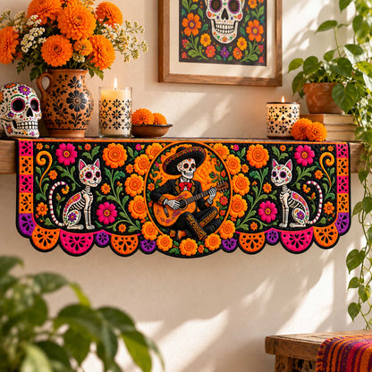 Colorful Remembrance Quilted Mantel Scarf SN0TD691