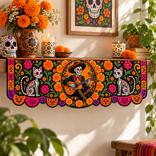 Colorful Remembrance Quilted Mantel Scarf SN0TD691