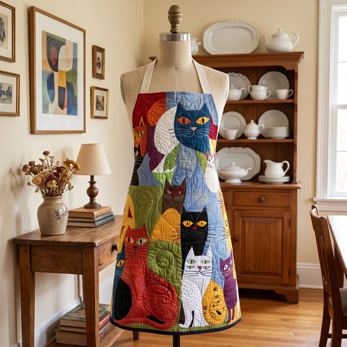 Colorful Whiskers Quilted Apron SN0DV108