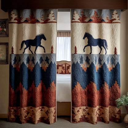 Copper Canyon Stallion Quilted Curtains NCU0DH845