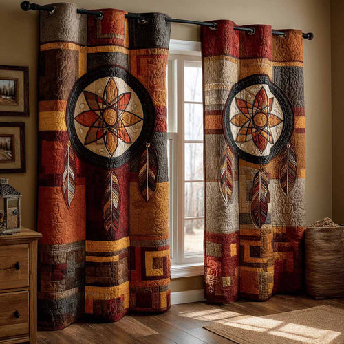 Copper Sun Quilted Curtains NCU0DX068