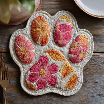Coral Bloom Custom Shape Quilted Placemat NCU0LV091