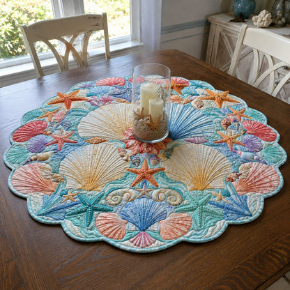 Coral Coast Garden Custom Shape Quilted Table Topper SN0PT889