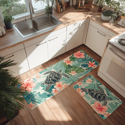 Coral Drift Kitchen Area Rug NCU0DV8221
