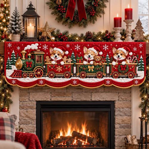 Corgi Cheer Quilted Mantel Scarf SN0TD766