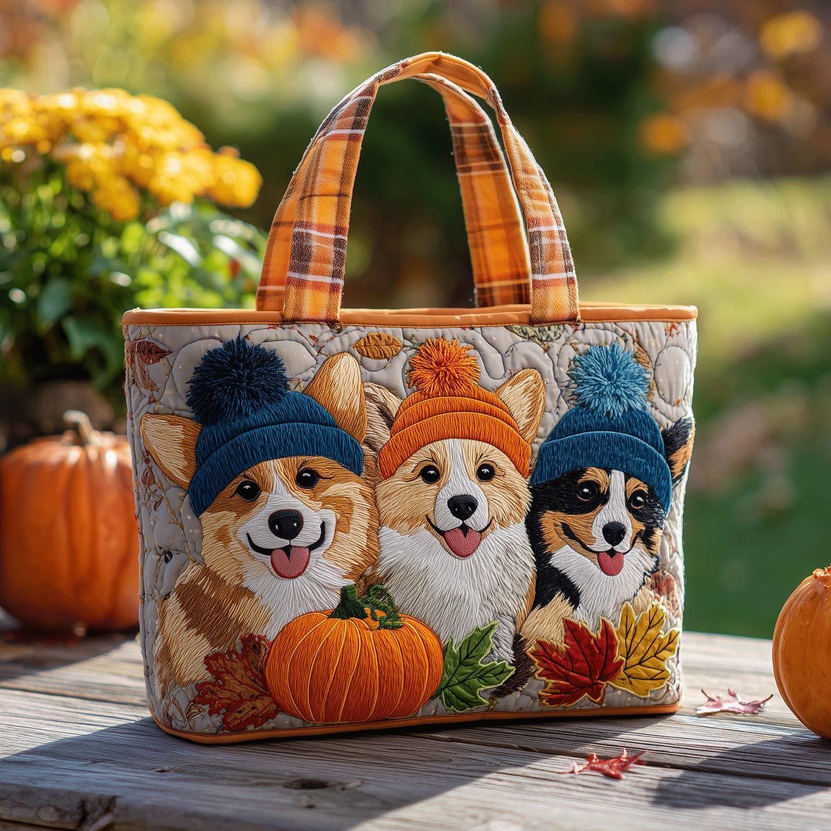 Corgi Cutie Quilted Tote Bag NCU0TH2776