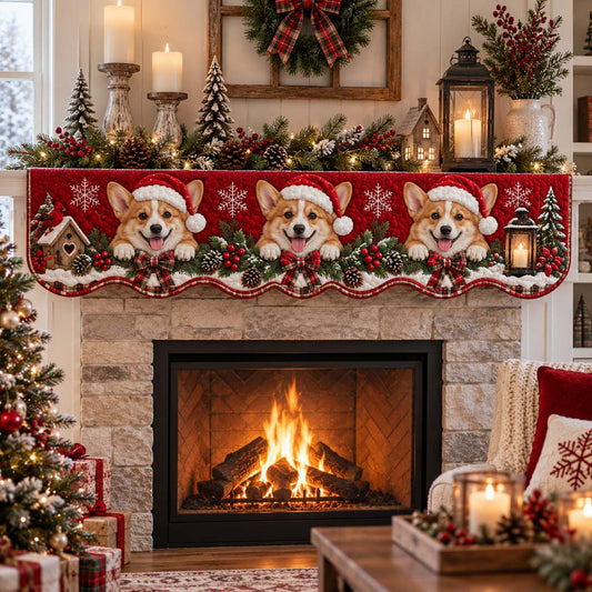Corgi Lantern Quilted Mantel Scarf SN0HH0503