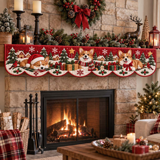 Corgi Nap Quilted Mantel Scarf SN0HH0504