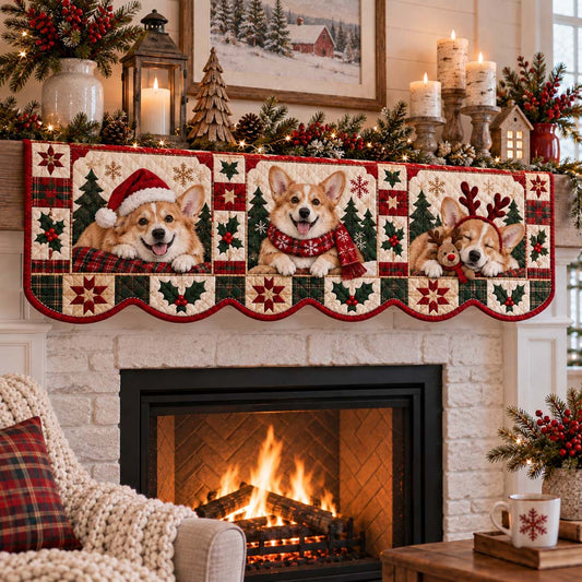 Corgi Slumber Quilted Mantel Scarf SN0HH0507