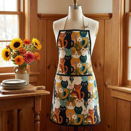 Cottage Cat Memories Quilted Apron SN0PT145