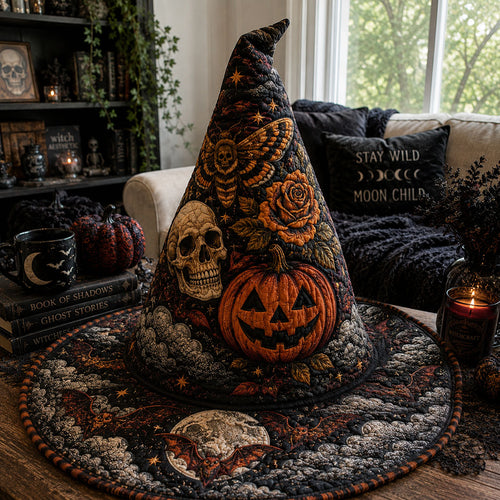 Cottage Of Shadows Quilted Witch Hat SN0PT562