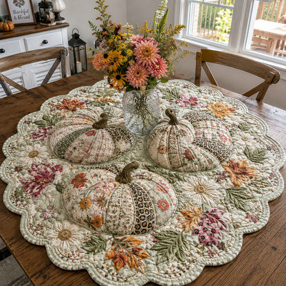 Country Botanical Harvest Custom Shape Quilted Table Topper SN0PT628
