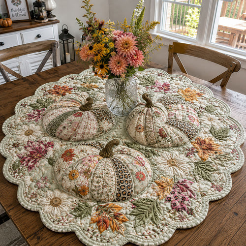 Country Botanical Harvest Custom Shape Quilted Table Topper SN0PT628