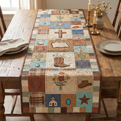 Country Grace Quilted Table Runner SN0DV069