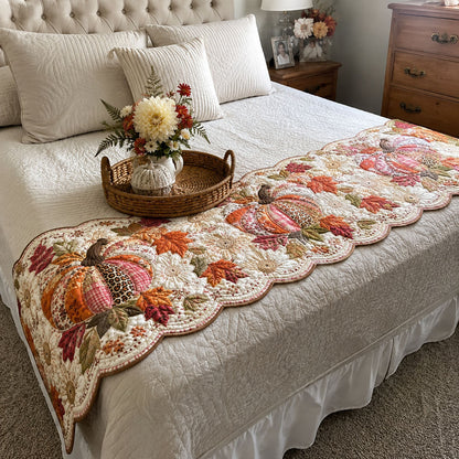 Country Harvest Blessings Custom Shape Quilted Bed Runner SN0PT515