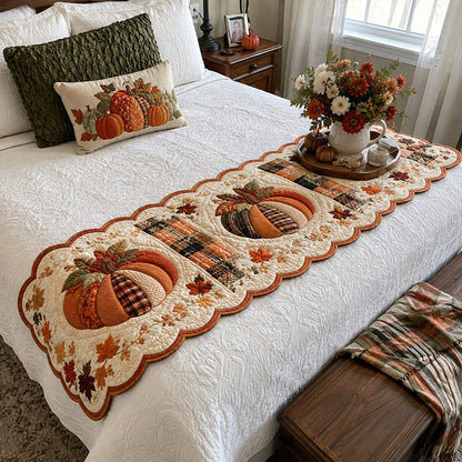 Country Harvest Custom Shape Quilted Bed Runner SN0PT514