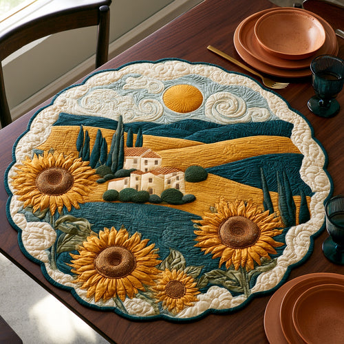 Countryside Sun Custom Shape Quilted Table Topper NCU0LV266