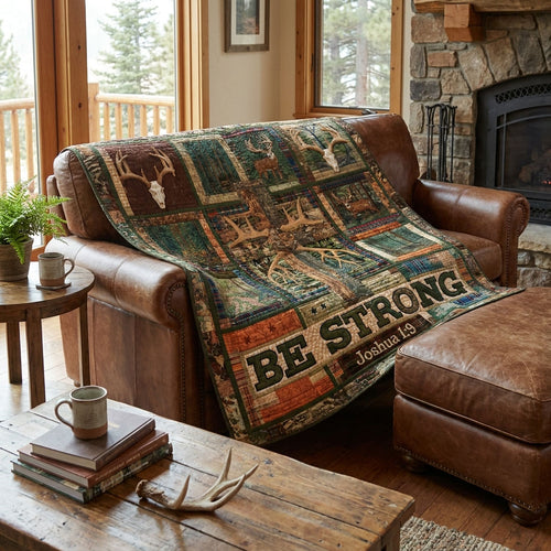Courage Found In The Woods Quilted Blanket SN0PT055