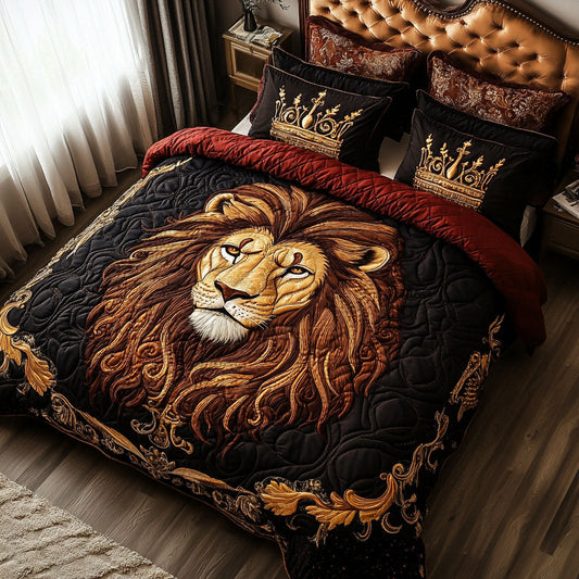 Courageous Majesty 3-Piece Quilted Bedding Set NCU0DV2124