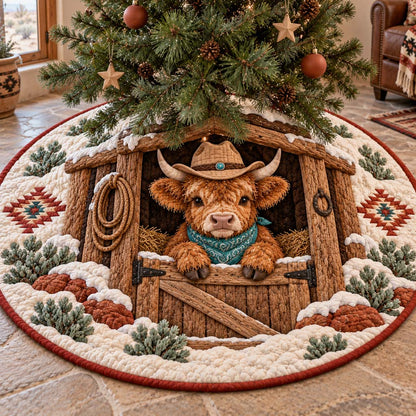 Cowboy Barn Door Calf Quilted Tree Skirt SN0HH1102