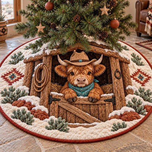 Cowboy Barn Door Calf Quilted Tree Skirt SN0HH1102
