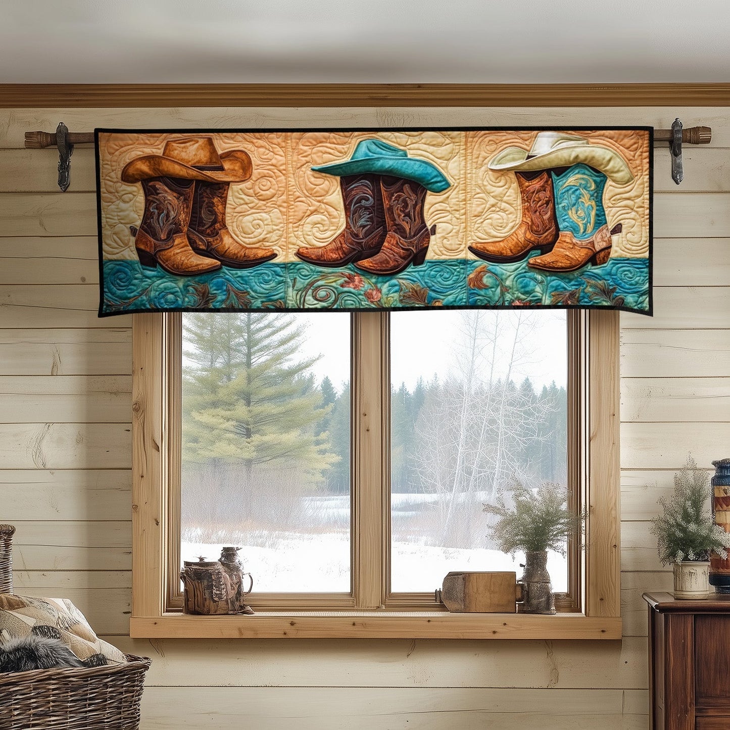 Cowboy Elegance Quilted Valance NCU0NT6675